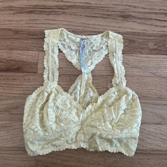Free People Other - Free People Intimately Women’s Yellow Laced Bra Sz XS
